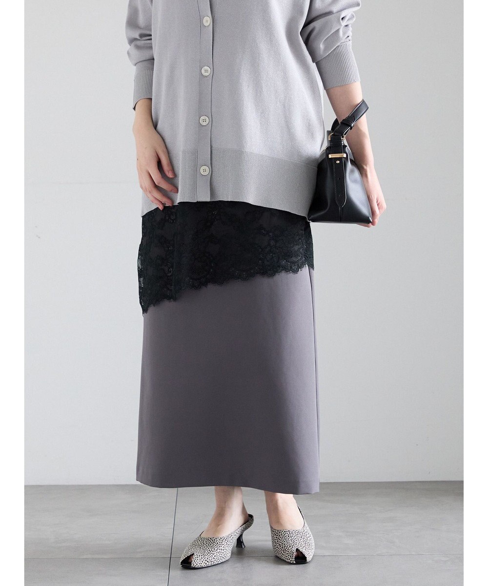 Te chichi 【雑誌掲載アイテム】ダブルクロスイージーナロースカート 