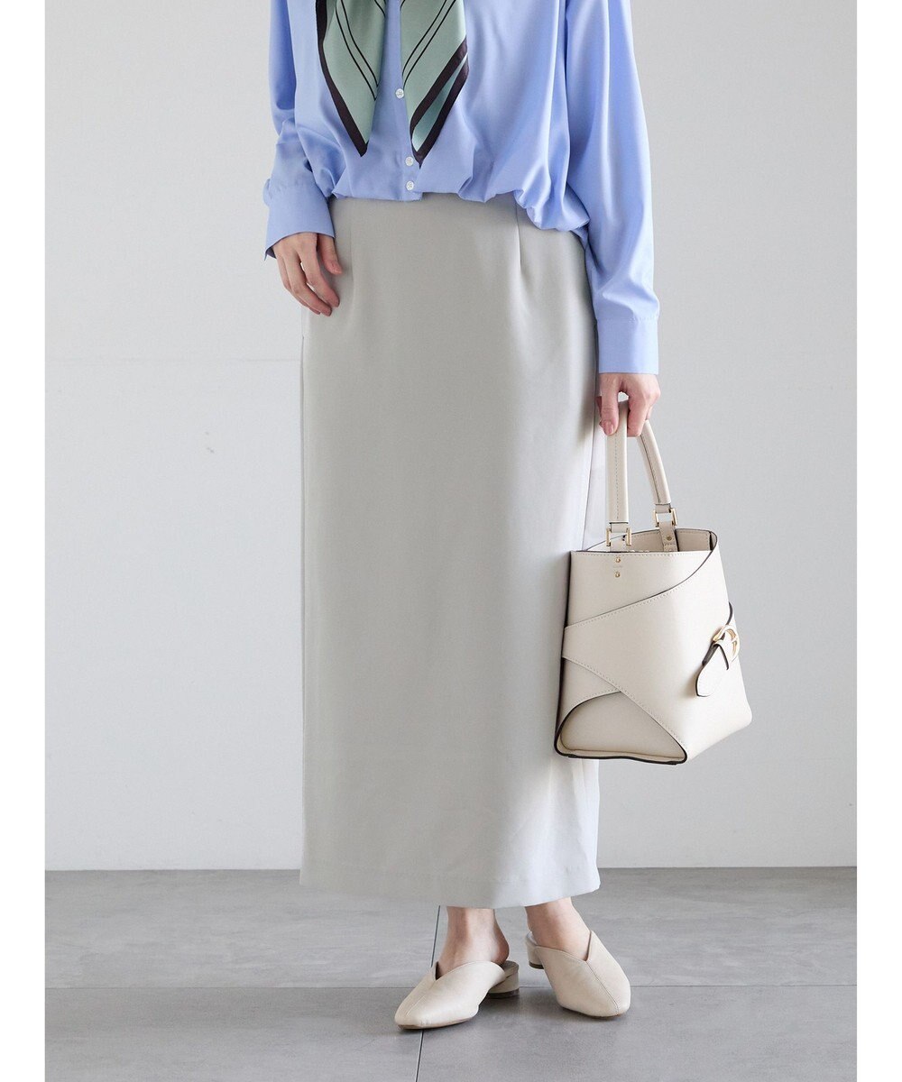 Te chichi 【雑誌掲載アイテム】ダブルクロスイージーナロースカート 