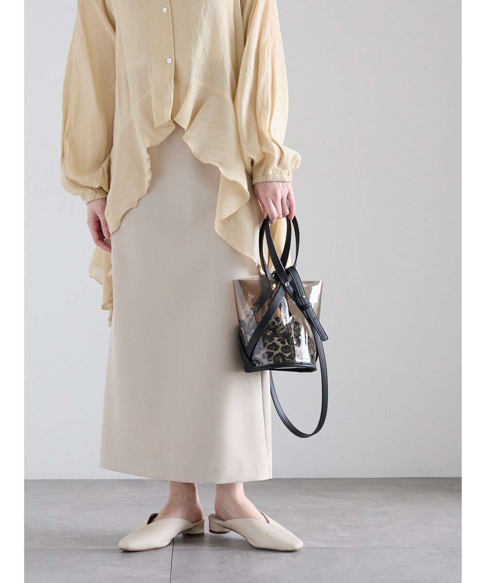 Te chichi 【雑誌掲載アイテム】ダブルクロスイージーナロースカート 