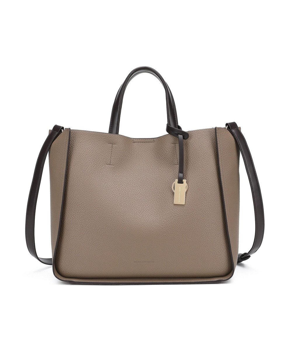 style code 【MERCURYDUO/マーキュリーデュオ】ラージポケット　2WAY ラージトートバッグ　キーリングチャーム付き 