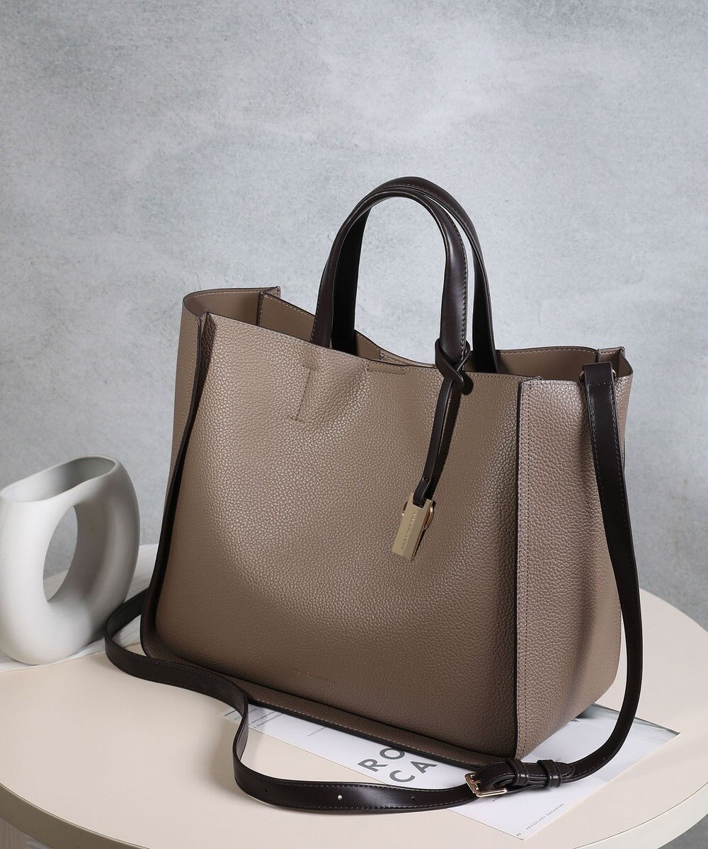 style code 【MERCURYDUO/マーキュリーデュオ】ラージポケット　2WAY ラージトートバッグ　キーリングチャーム付き 