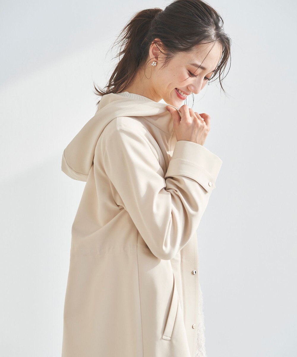 ANY SIS 【洗える】フーデットロング コート 