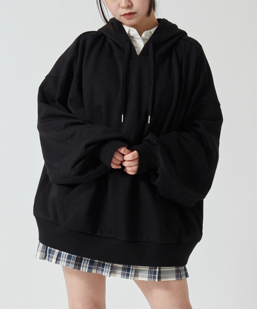 WEGO 【SCHOOLITEM】ルーズフィットプルパーカー 