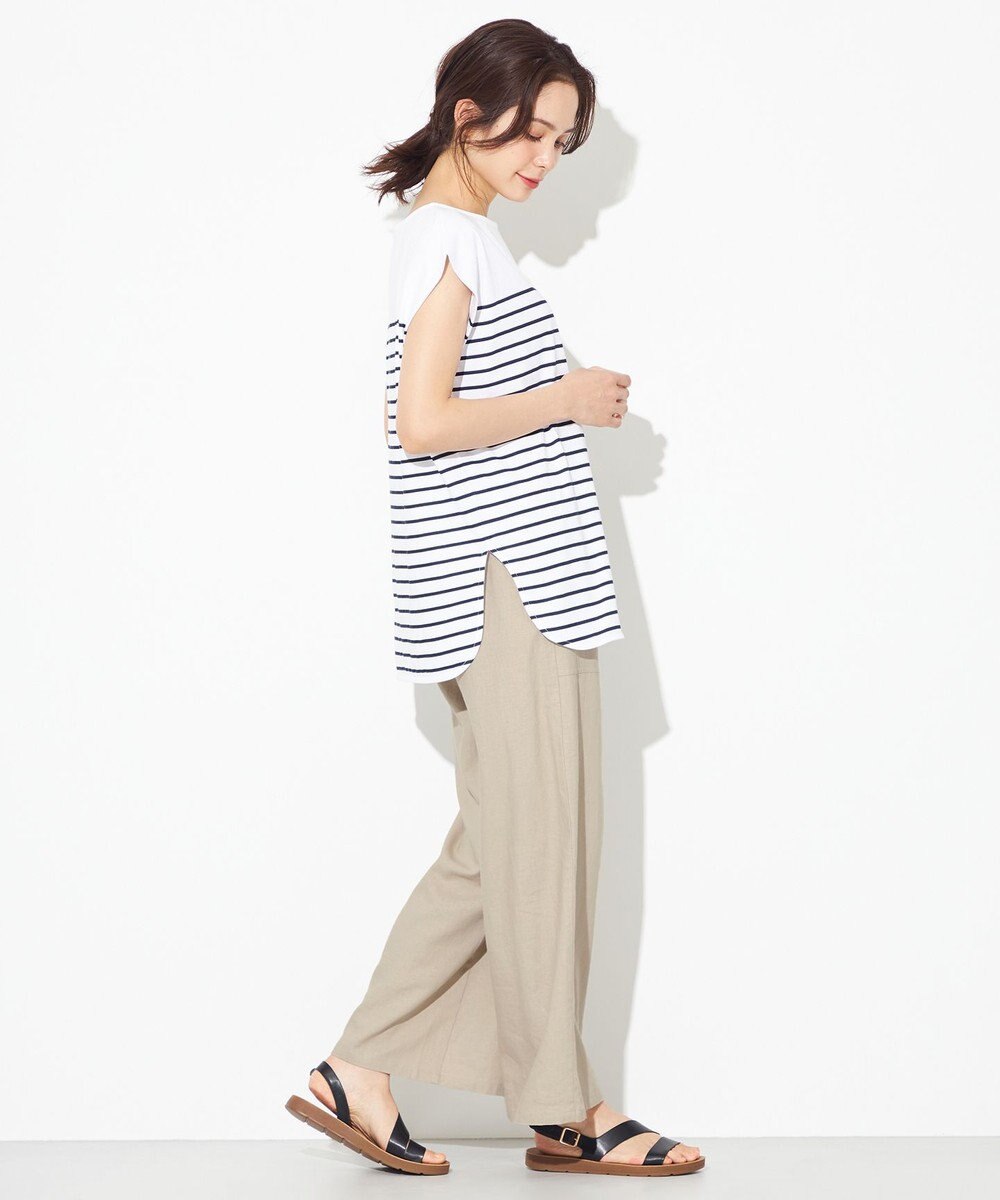 ANY 【接触冷感・UVケア】TCオーガビッツボーダー Tシャツ 