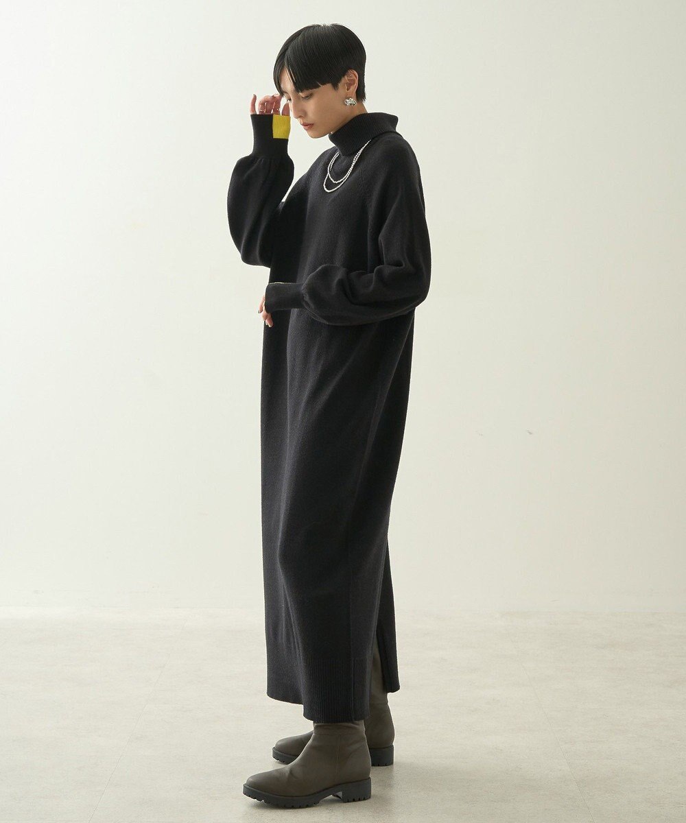 AMERICAN HOLIC バイパチモックネックニットワンピース 