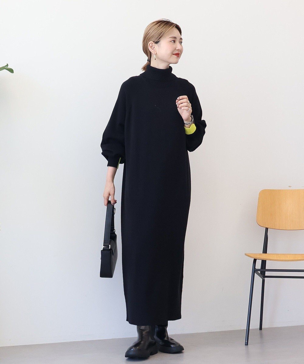 AMERICAN HOLIC バイパチモックネックニットワンピース 