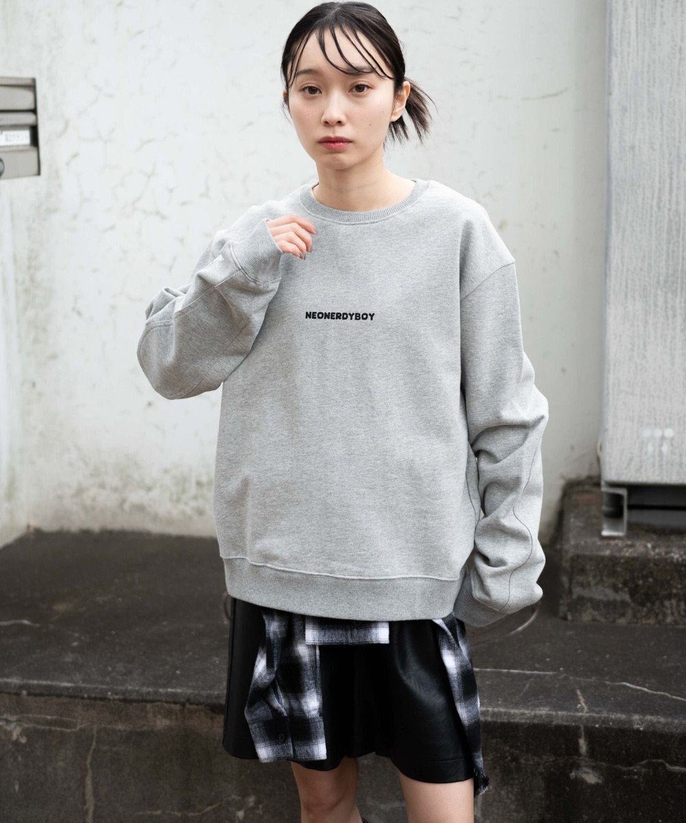 WEGO 【ユニセックス着用ITEM】THEBOYエルボーパッチクルーネックPO 