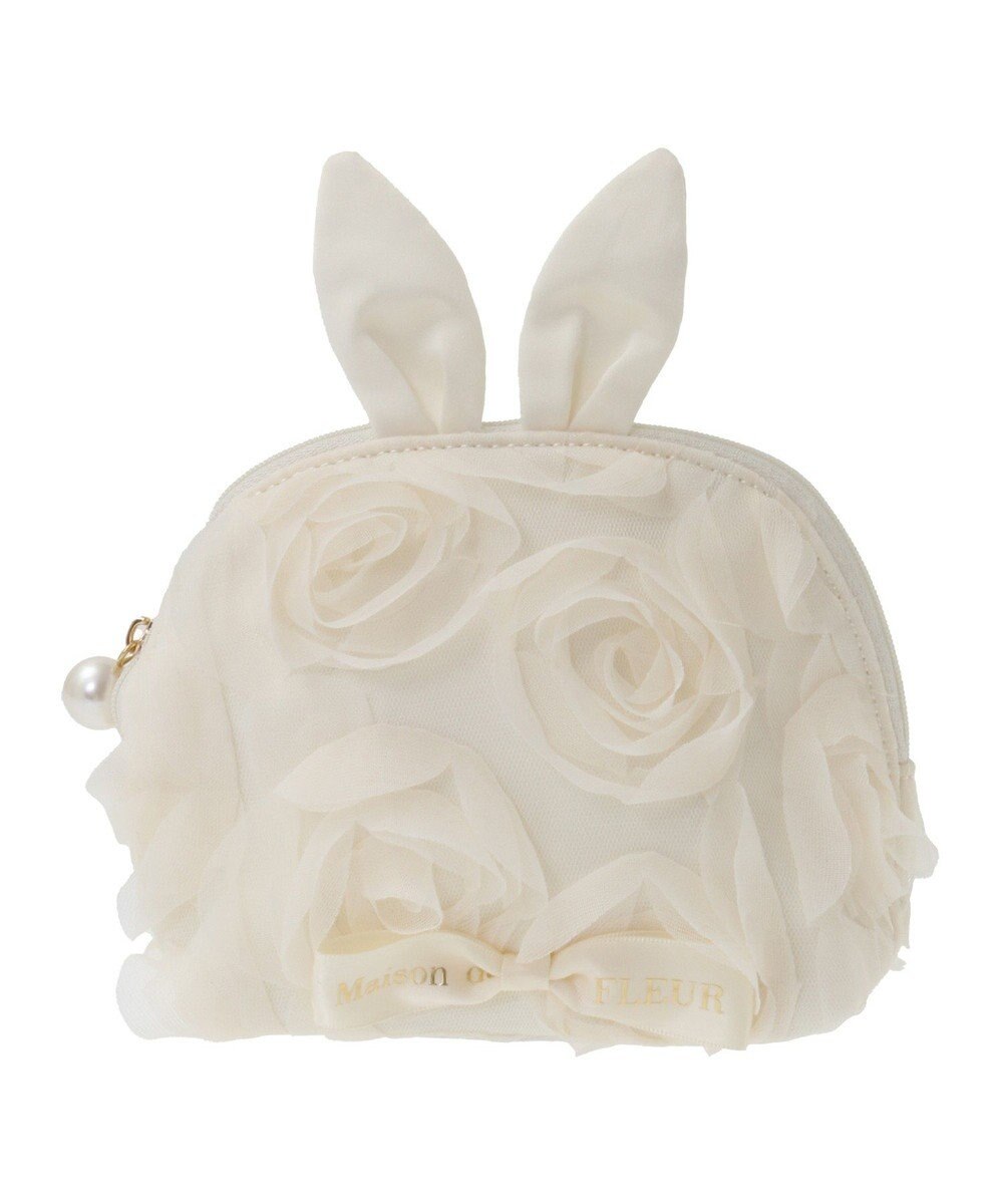 Maison de FLEUR チュールローズラウンドポーチ 