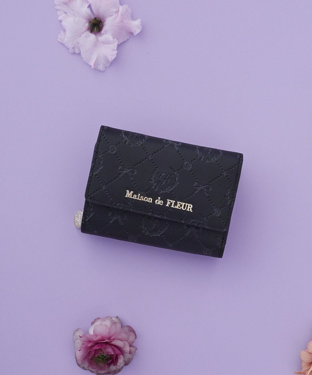 Maison de FLEUR カラーモノグラムウォレット 