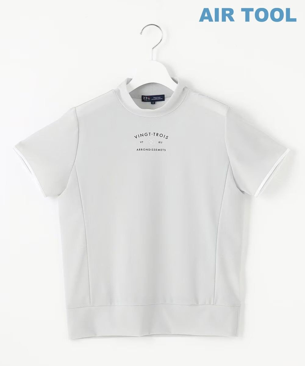 23区GOLF 【WOMEN】AIR TOOLライト モックネックシャツ 