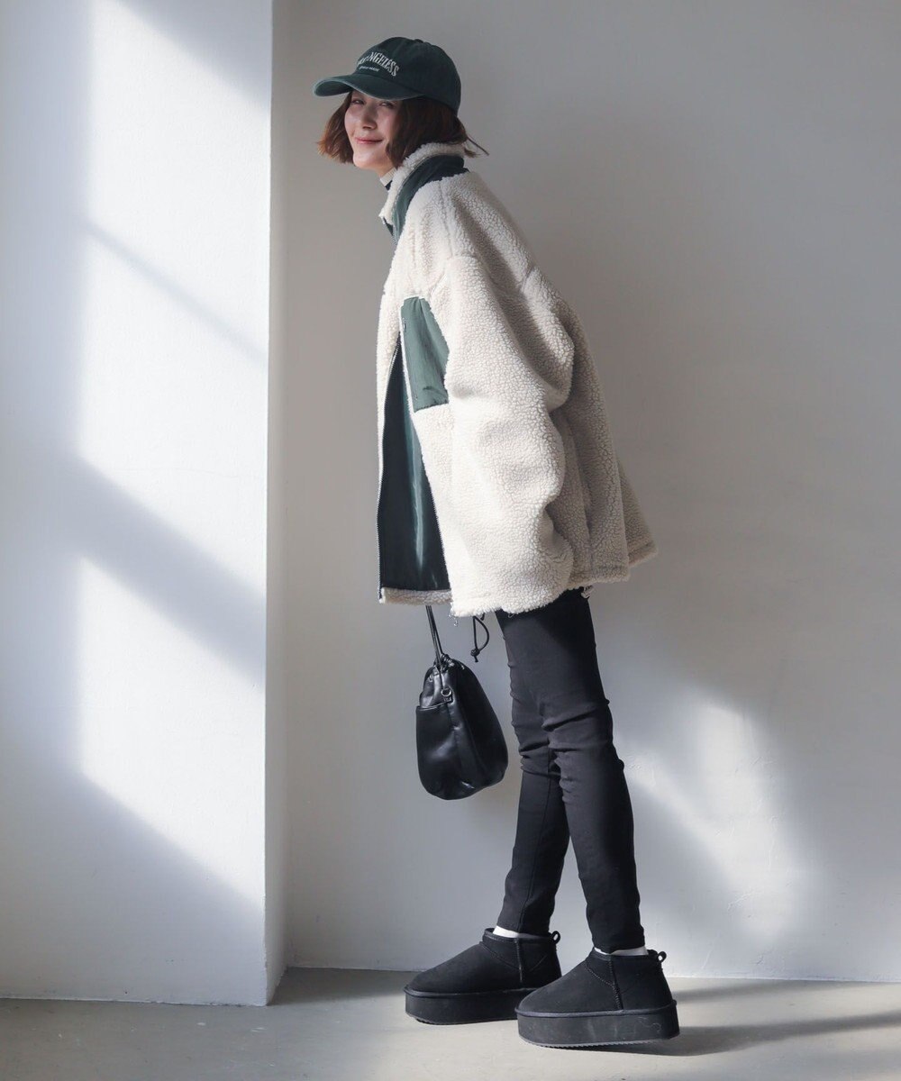 WEGO 【2025年秋冬新作アイテム/ユニセックス着用ITEM/SMLサイズ展開】ボアブルゾン 