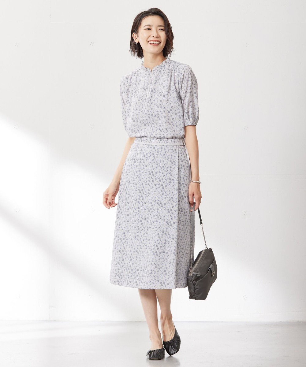 J.PRESS LADIES チェーンプリント スリットネック カットソー 
