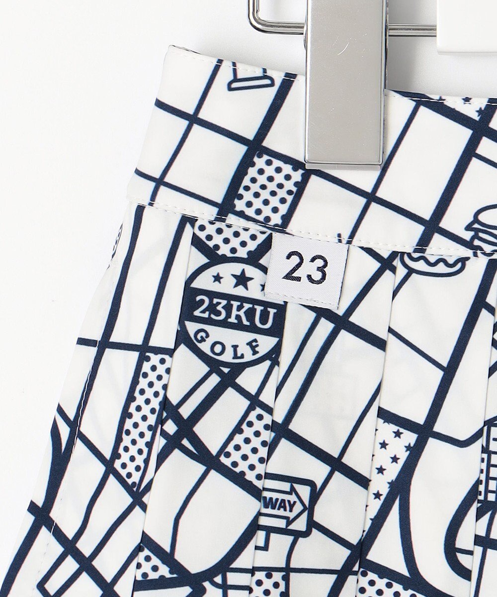 23区GOLF 【WOMEN】ニューヨークマップ柄 プリーツスカート 