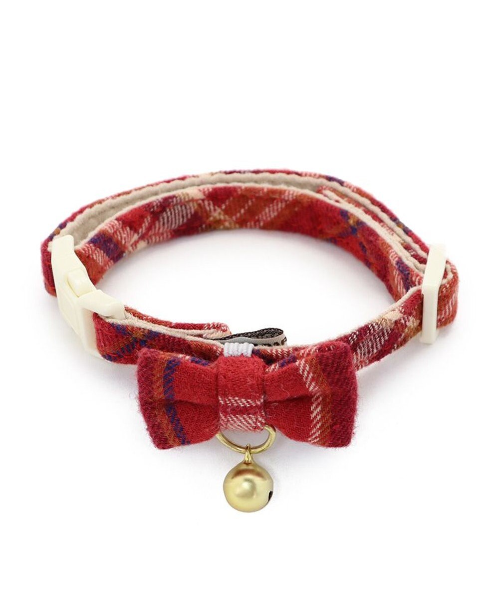 PET PARADISE 猫用 首輪 タータンチェック 【小】 【中】  レッドチェック 