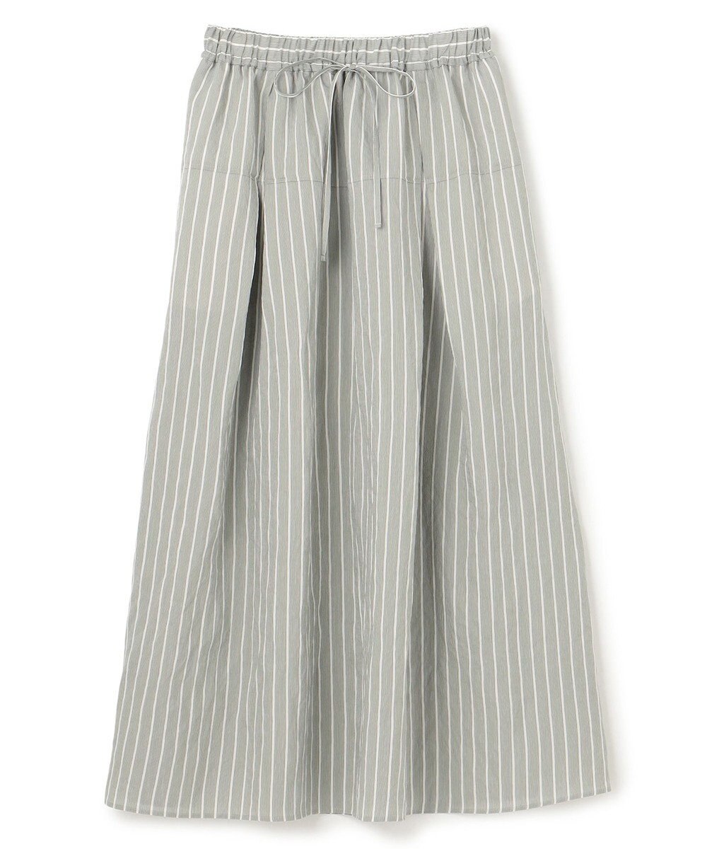 BEIGE， 【洗える】FREESIA / イージーウエストストライプフレアスカート 