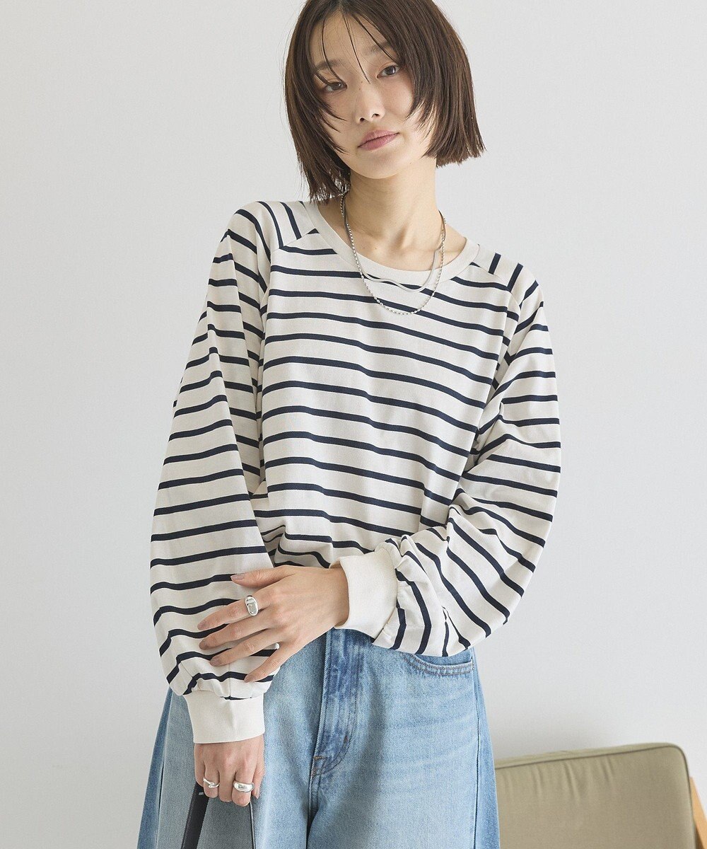 AMERICAN HOLIC フレアラグランボーダーロンＴ 