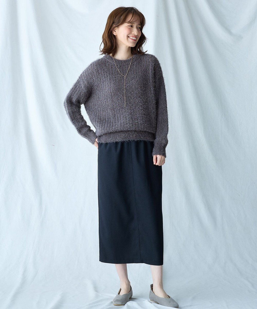 ANY 【洗濯機可】フェザーメッシュニット 