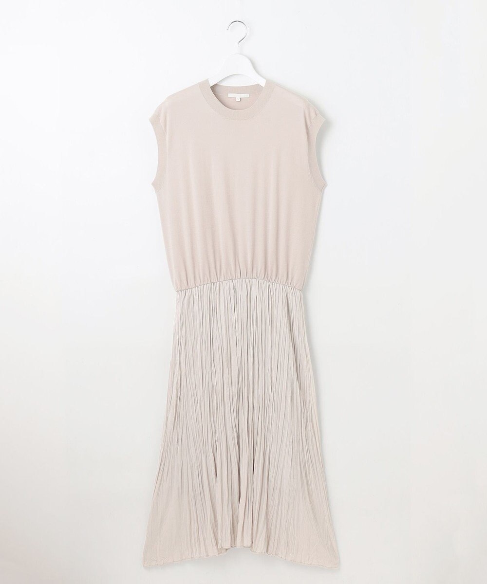 自由区 L 【カタログ掲載・洗える】ジョーゼットプリーツコンビ ワンピース 