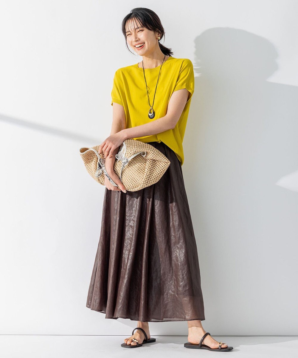 23区 【洗える/好評につき新色追加】レーヨンポリエステルストレッチ プルオーバー ニット 