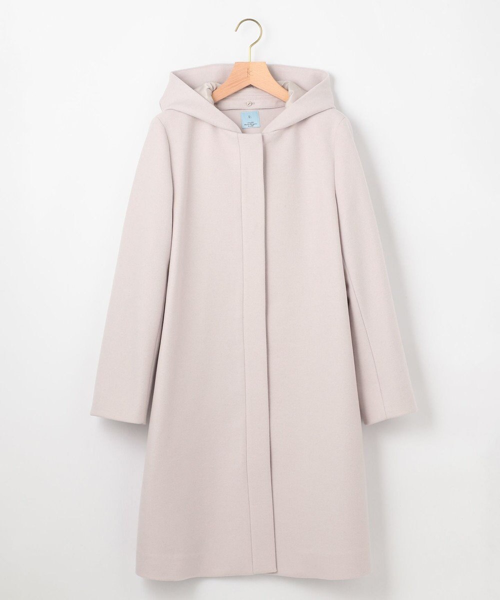 組曲 【WEB限定】ウールモッサ フーデットロングコート 