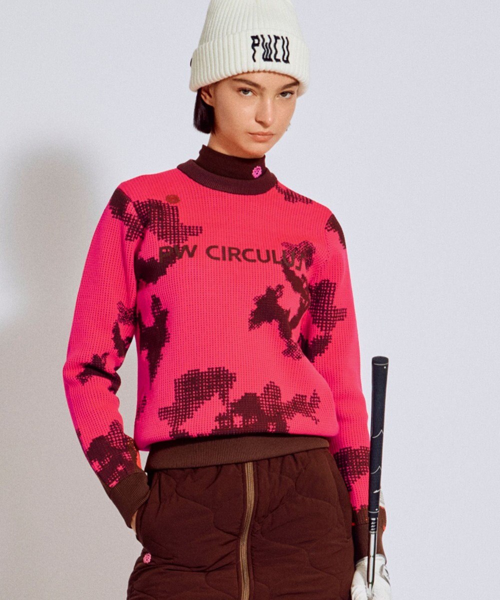 PW CIRCULUS 【WOMEN】Spark dot camouflage 軽量ニット ゴルフウェア レディース 