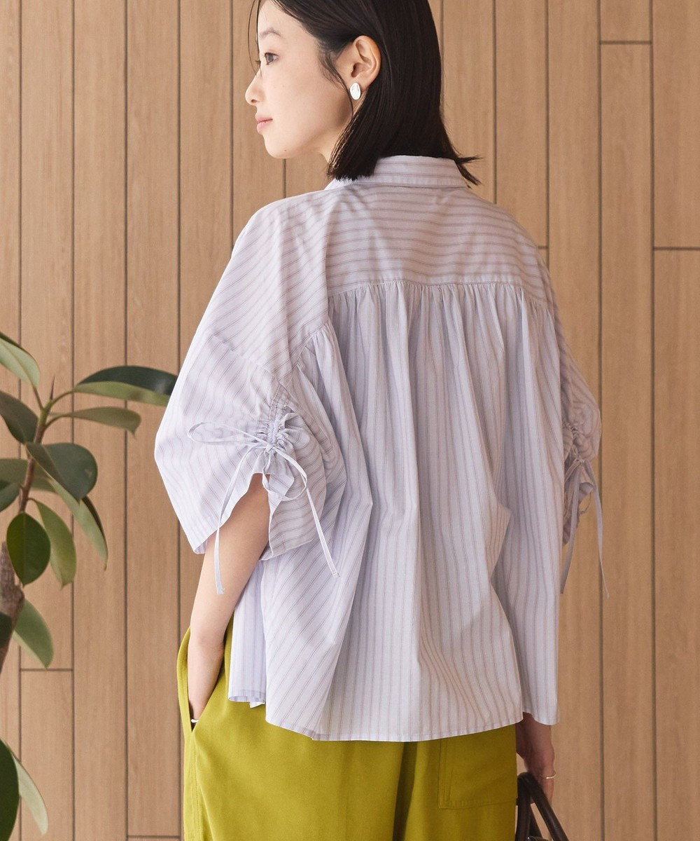 AMERICAN HOLIC 【先行予約】【WEB限定】ギャザーリボンスリーブ半袖シャツ 