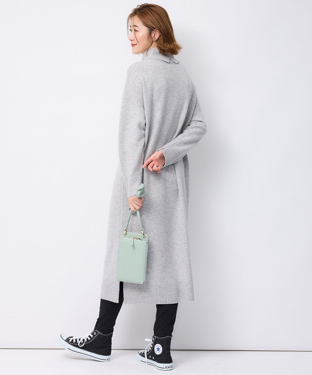 23区 【洗える】ウールカシミヤ タートルネック ニットワンピース 