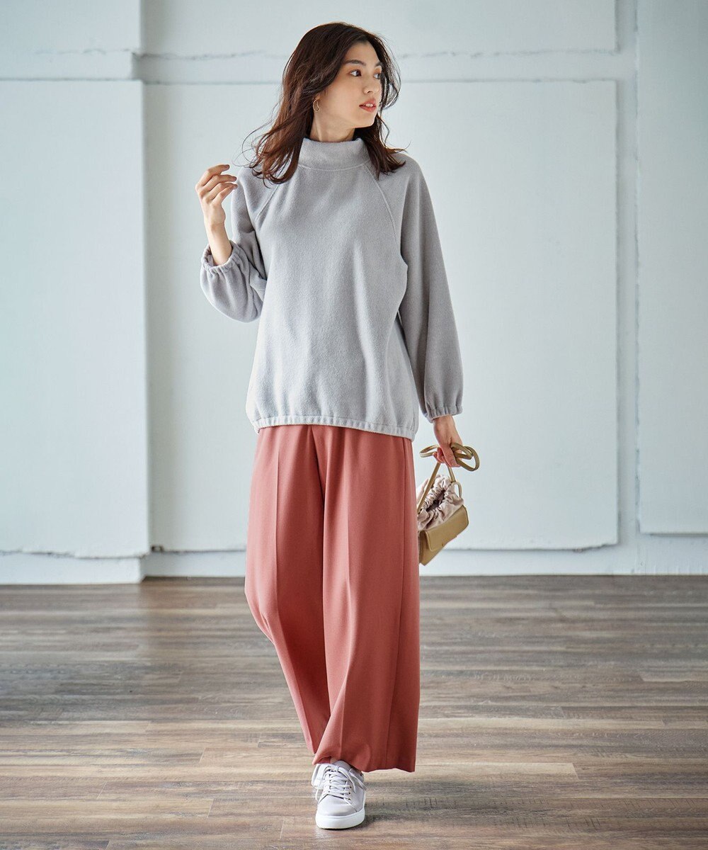 ANY L 【ウエストゴム/リントラク加工/裏起毛/ストレッチ】シークレットウォーム　ワイドパンツ 