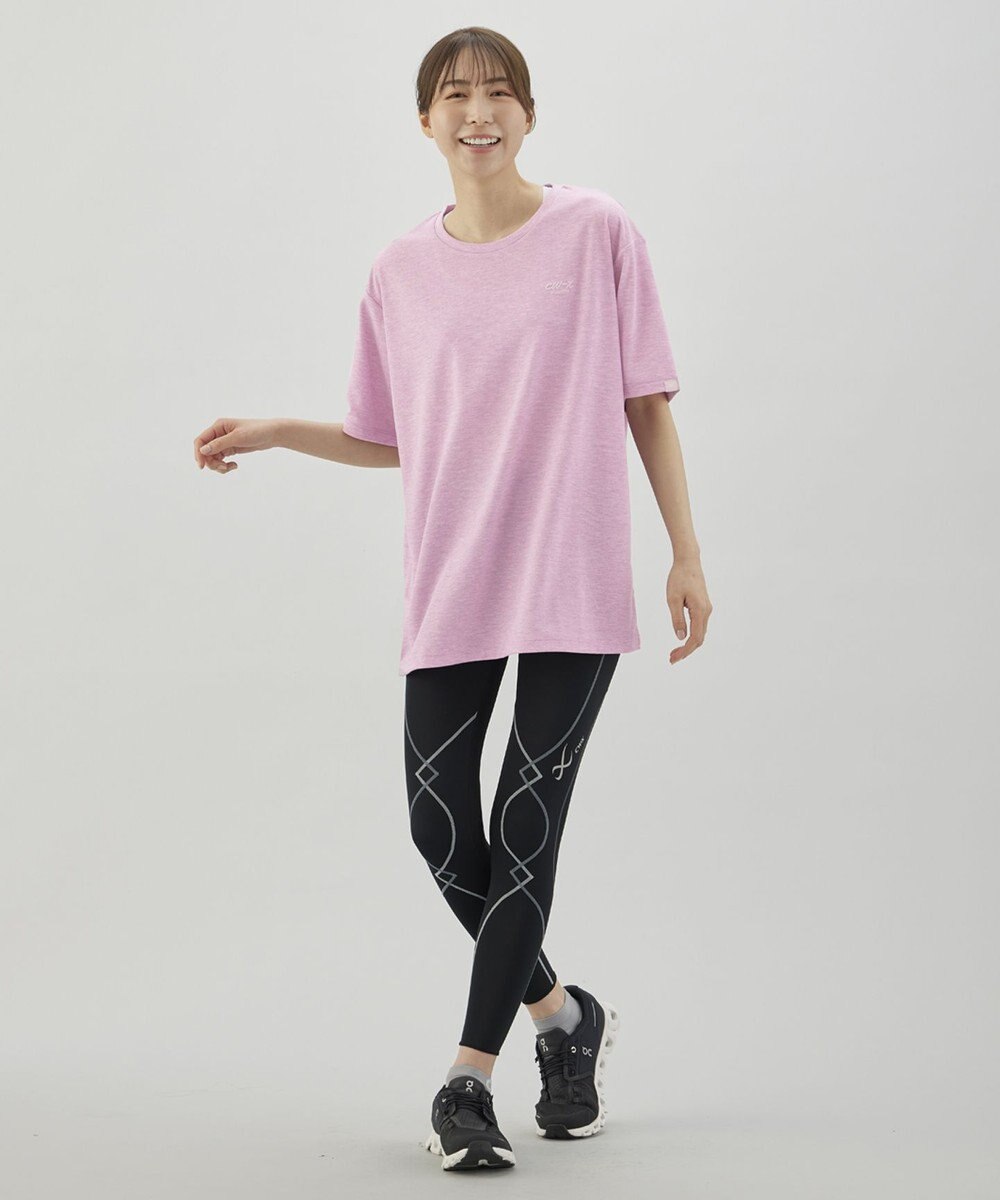 CW-X 【UNISEX】 CW-X トップス Ｔシャツ 半袖 3分袖 Ｕネック 吸汗速乾(本体) ユニセックス DLR115 /ワコール 