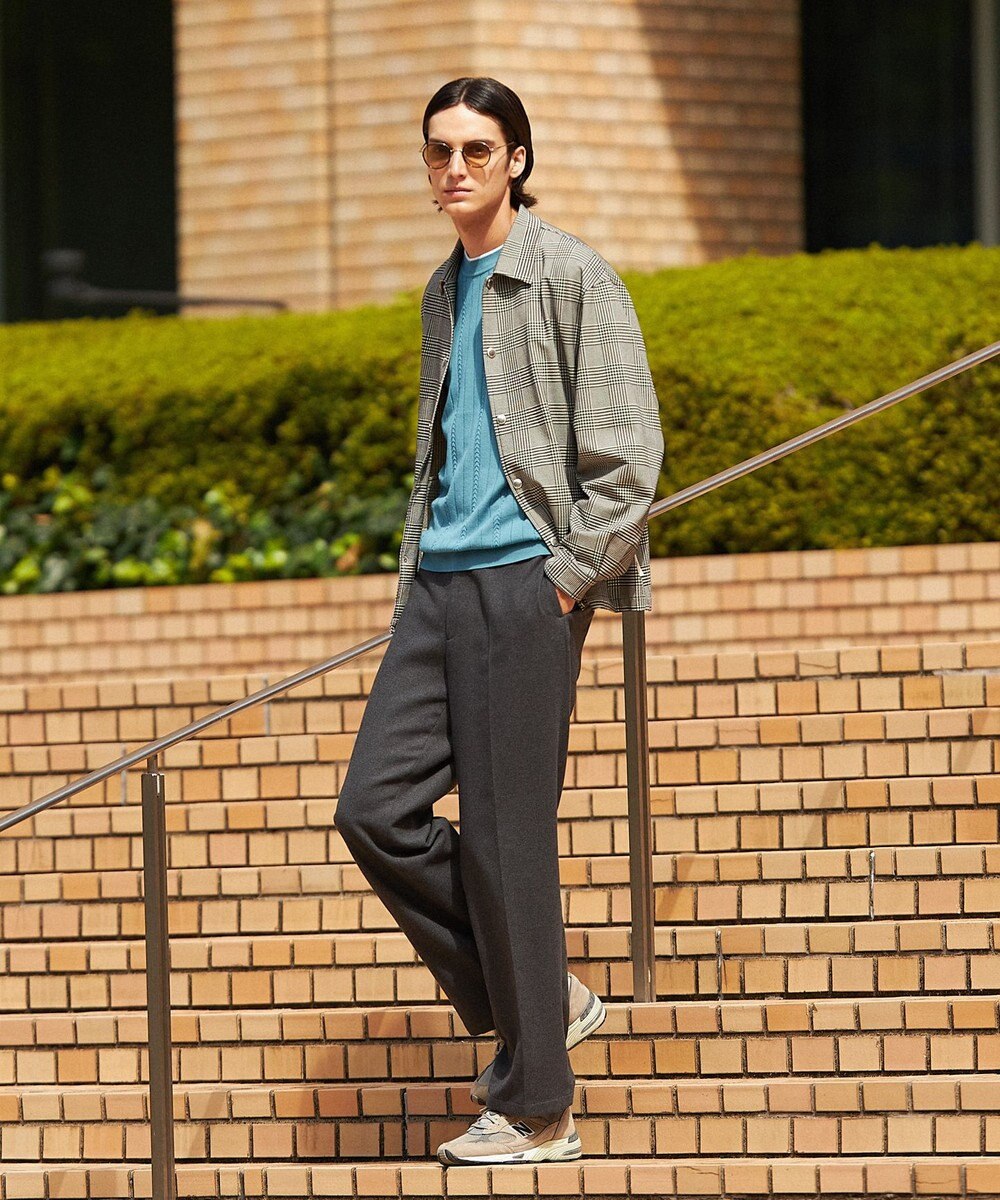 J.PRESS MEN 【KANEMASA】 グレンチェック サッカージャージー コーチジャケット 