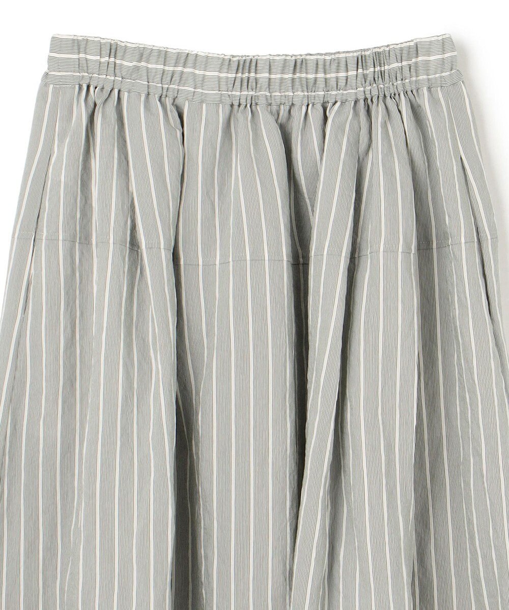 BEIGE， 【洗える】FREESIA / イージーウエストストライプフレアスカート 