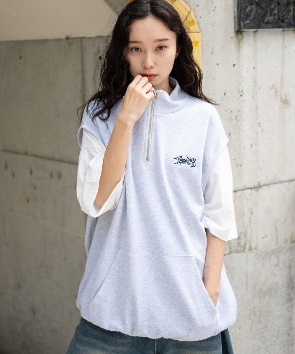 WEGO 【ユニセックス着用ITEM】ノースリハーフジッププルオーバー 