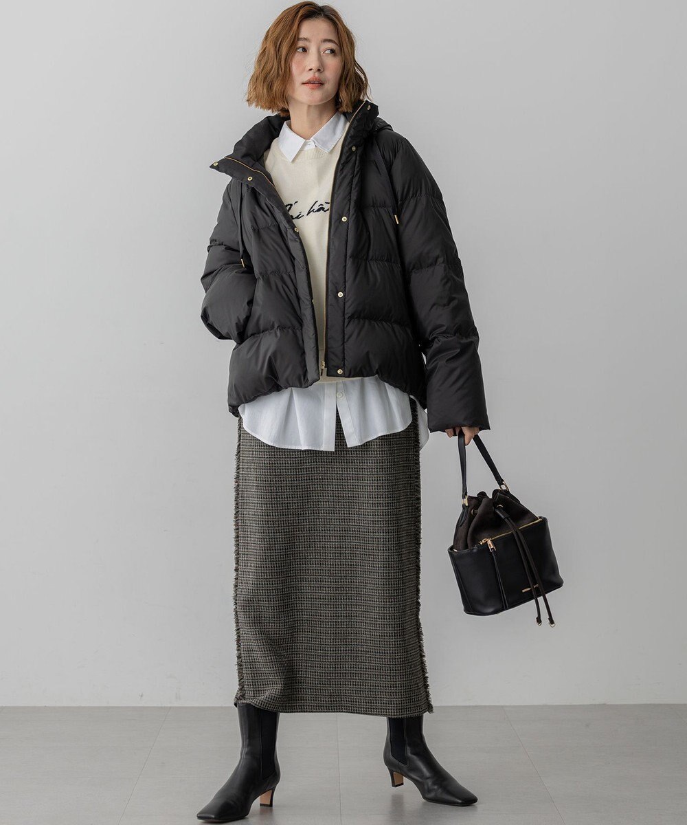23区 L 【滝沢眞規子さん着用/VERY掲載】シレータフタ コンパクト ダウンコート 