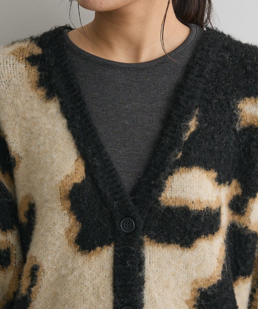 CRAFT STANDARD BOUTIQUE アニマルジャカードニットカーディガン 