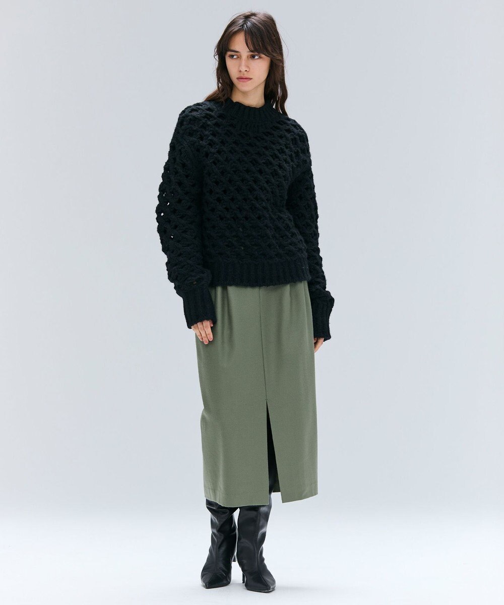 BEIGE， 【VERY NaVY12月号掲載】TERNES / 2タックウールスカート 