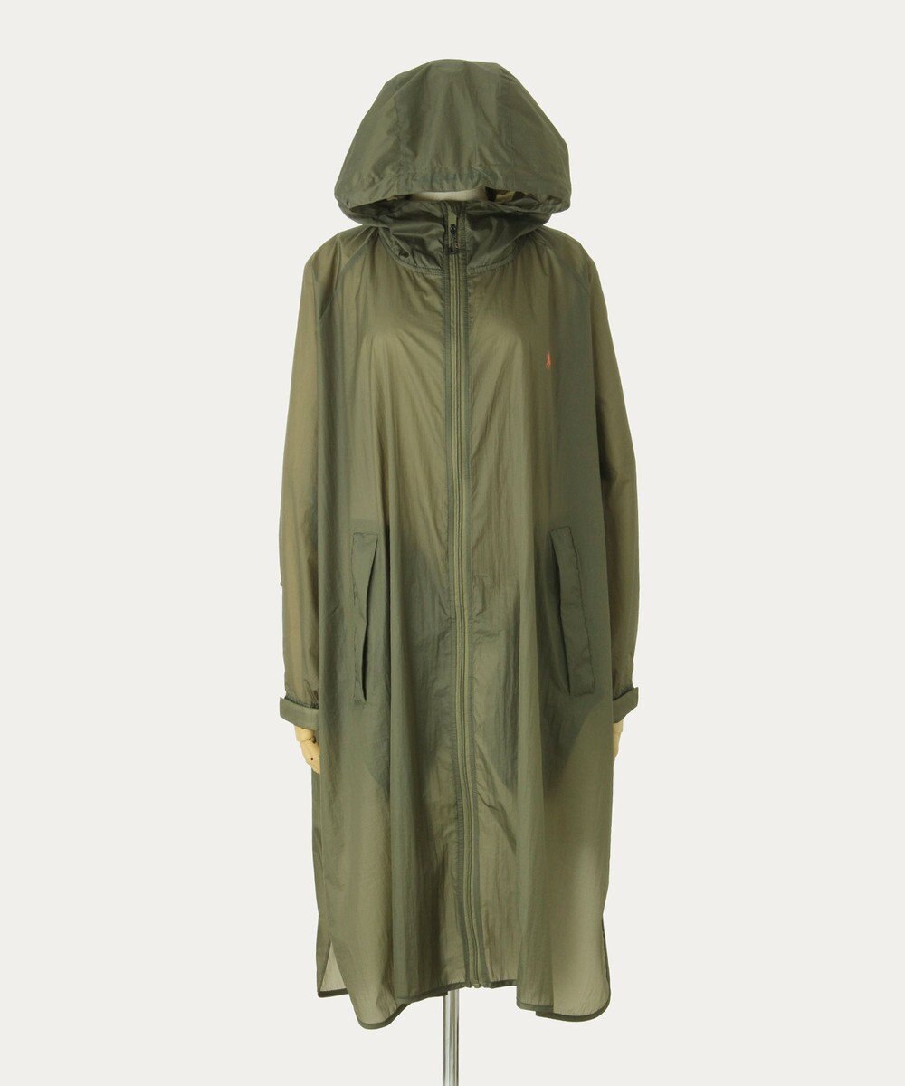 MOONBAT POLO RALPH LAUREN(ポロ ラルフローレン) ポロポニー レインコート ライトウェイト レインポンチョ  無地 フード 収納袋 レディース 