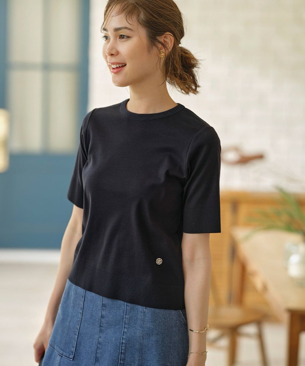 組曲 L 【WEB限定】セーターマシーン 半袖ニットTシャツ 