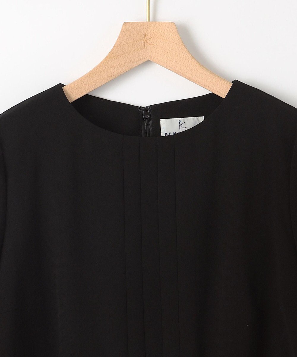 組曲 NOIR 【洗える】ウォッシャブルストレッチバックサテン ジャケット＋ワンピース 