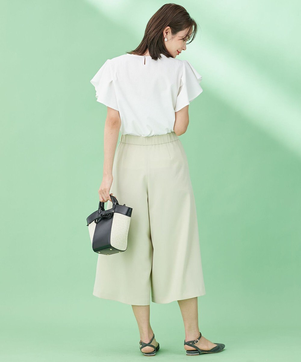 組曲 【洗える】ライトツイルストレッチセーラー パンツ 