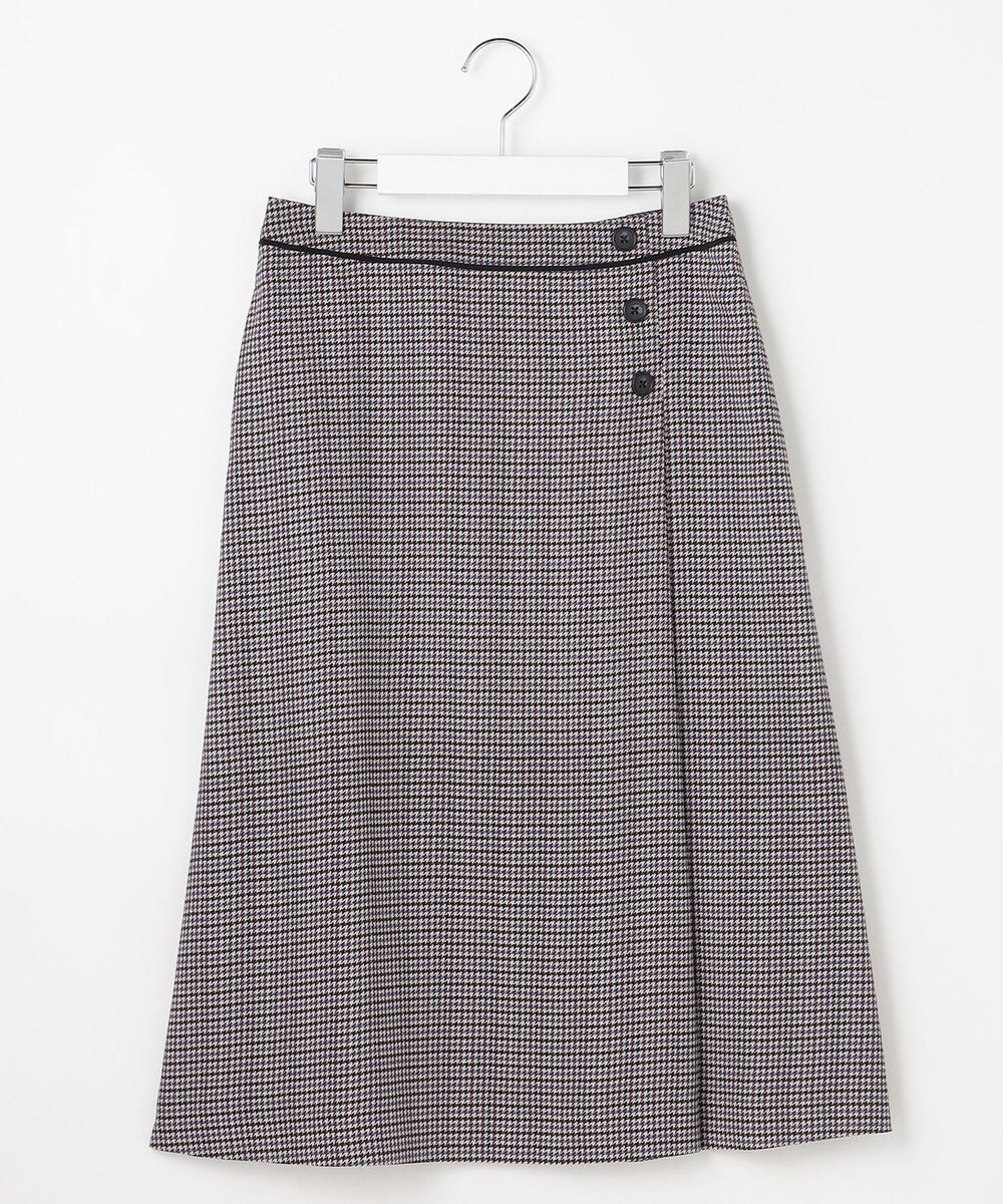 J.PRESS LADIES デシンハウンドトゥースプリント スカート 