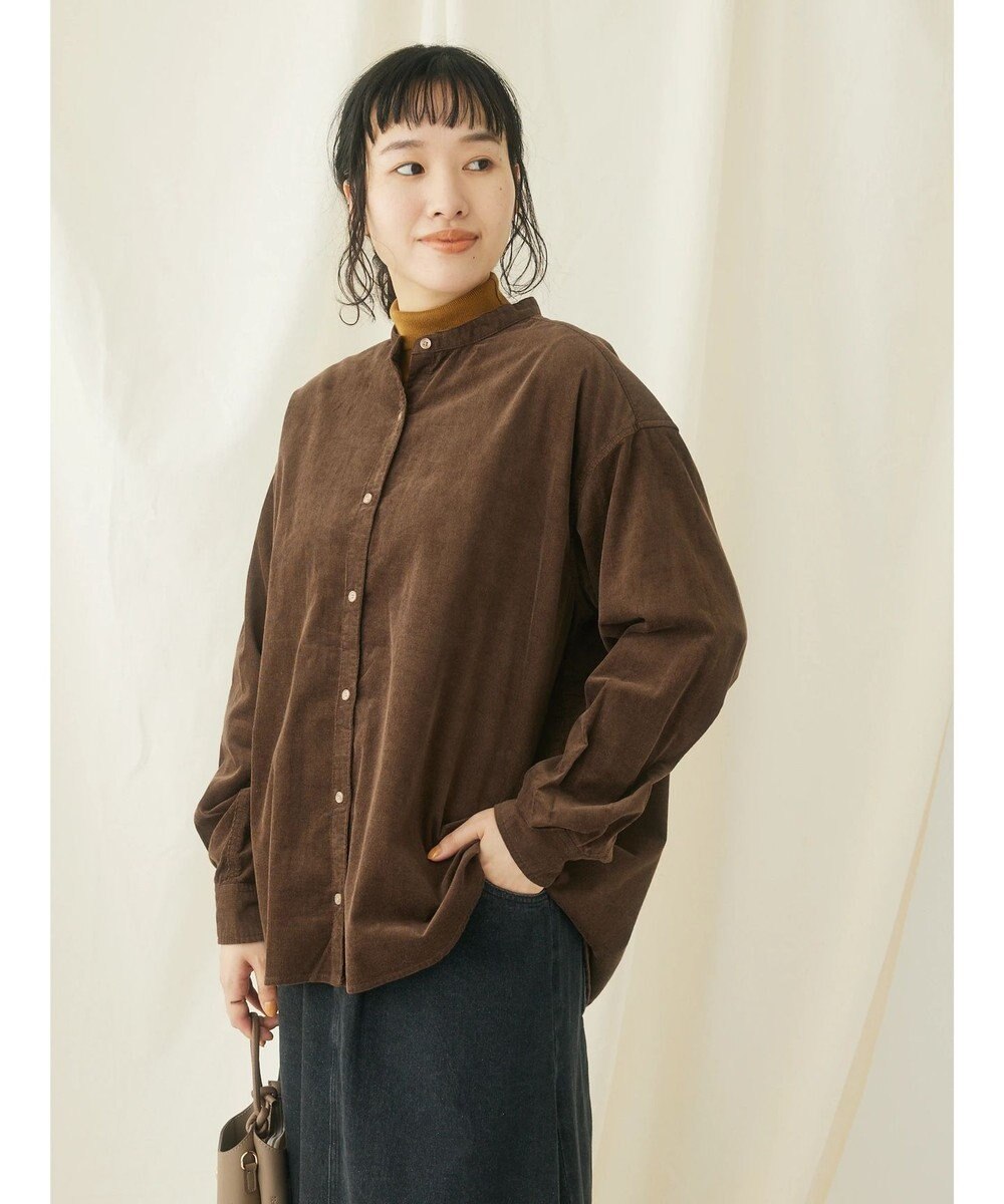 CRAFT STANDARD BOUTIQUE コーデュロイバンドカラーシャツ 