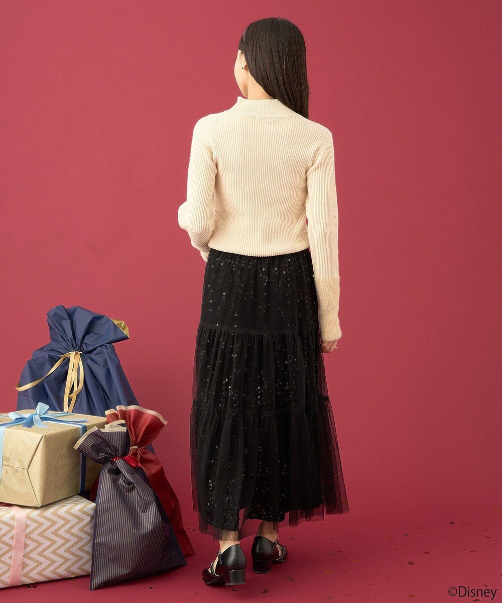 earth music&ecology Ｄｉｓｎｅｙ／フィガロ刺繍袖フェザーニット 