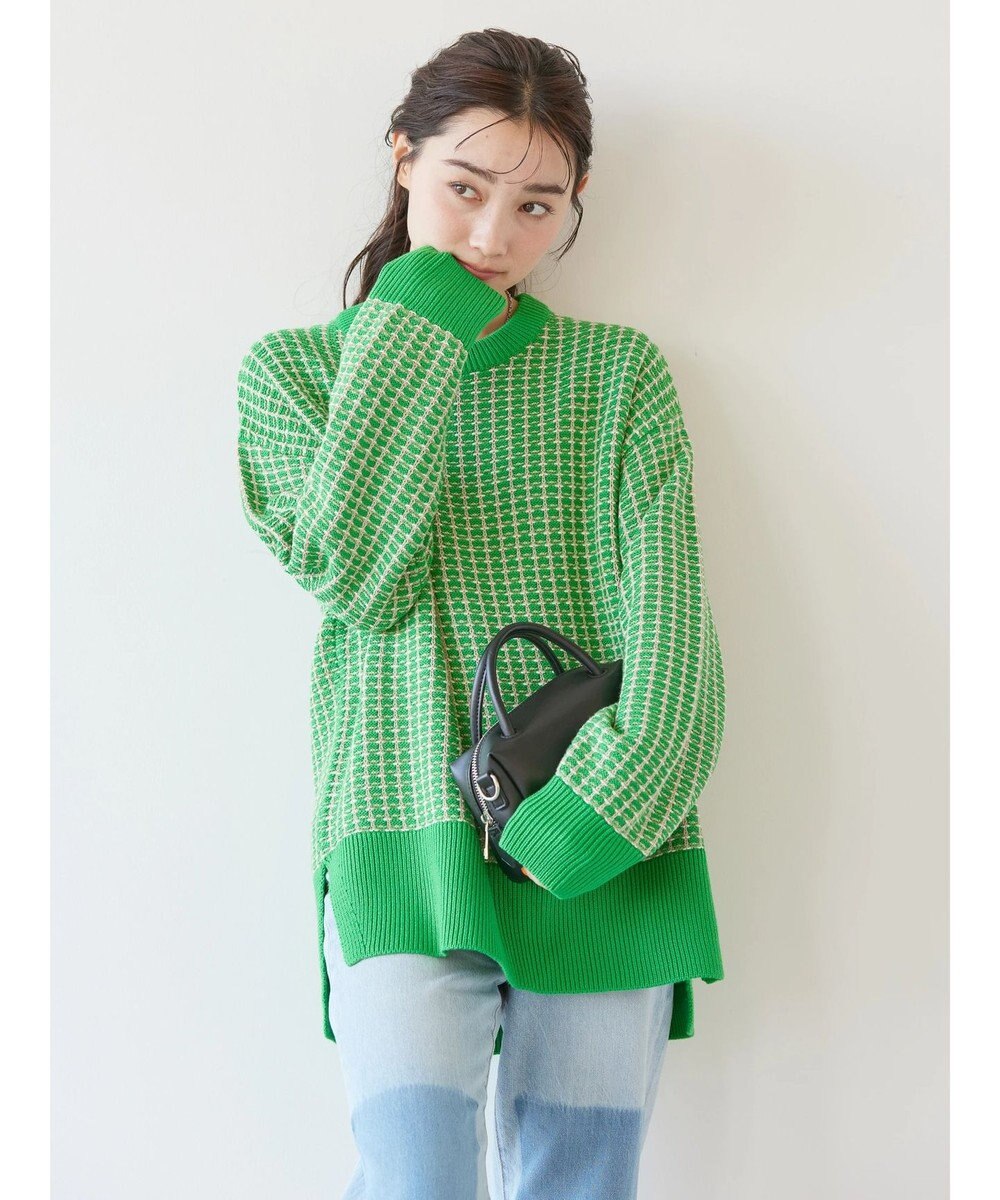 AMERICAN HOLIC 柄編ニットプルオーバー 