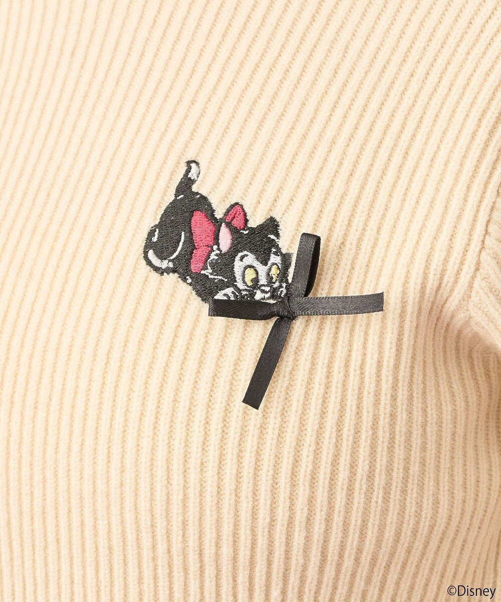 earth music&ecology Ｄｉｓｎｅｙ／フィガロ刺繍袖フェザーニット 