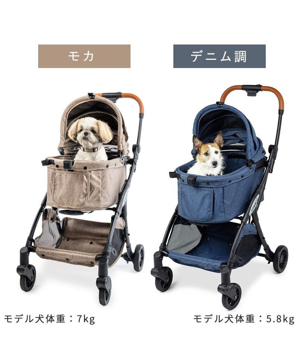 PET PARADISE smooca ネオ ワンロック ペットカート《デニム調》 