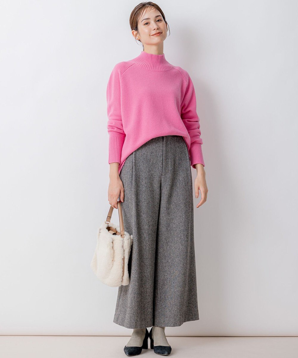 組曲 【8色展開・WEB限定】ウールカシミヤミックス ハイネック ニット 