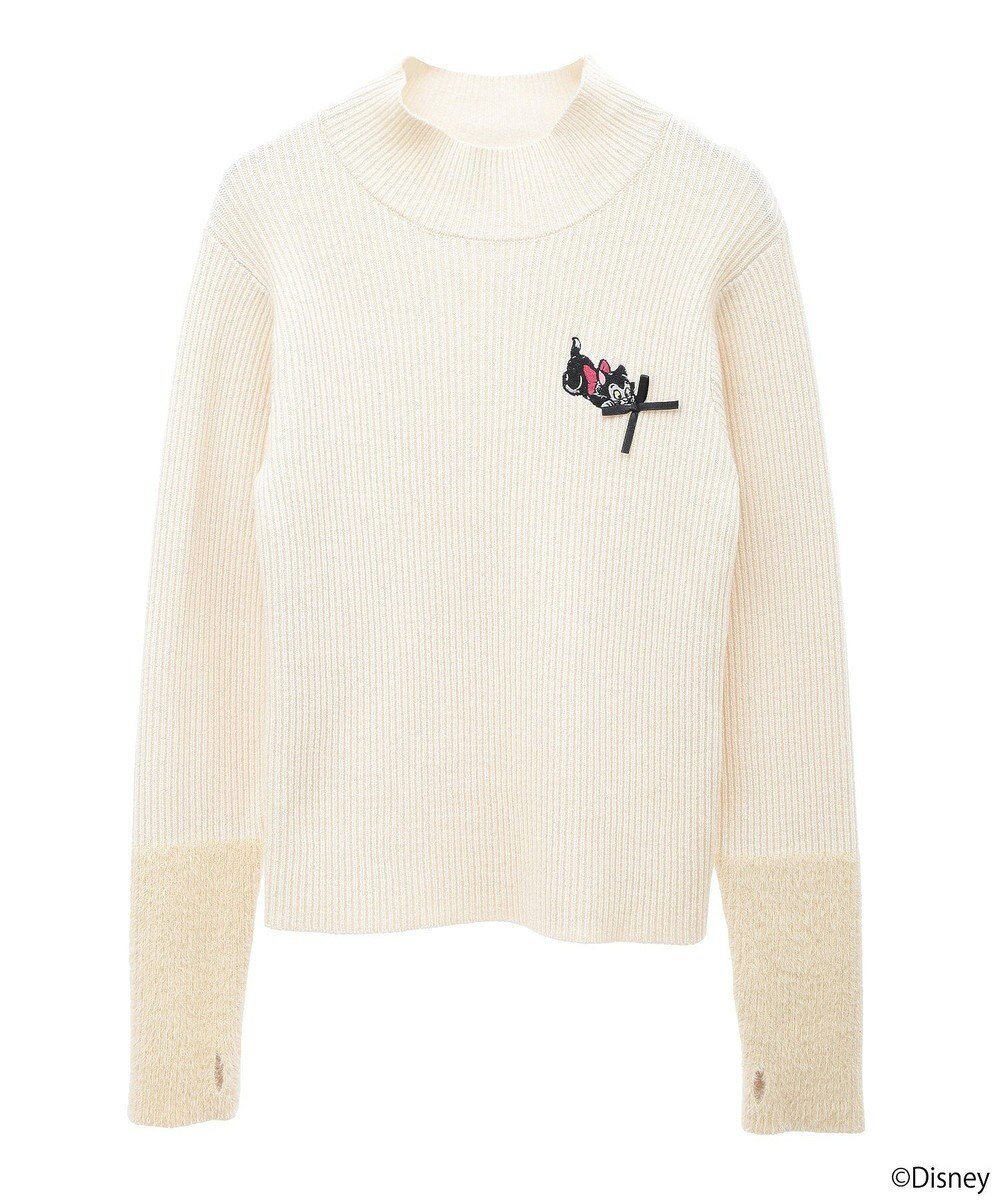 earth music&ecology Ｄｉｓｎｅｙ／フィガロ刺繍袖フェザーニット 