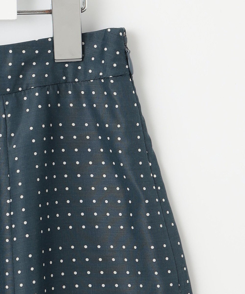 J.PRESS LADIES L 【洗える】ブロックドットプリント フレアー スカート 