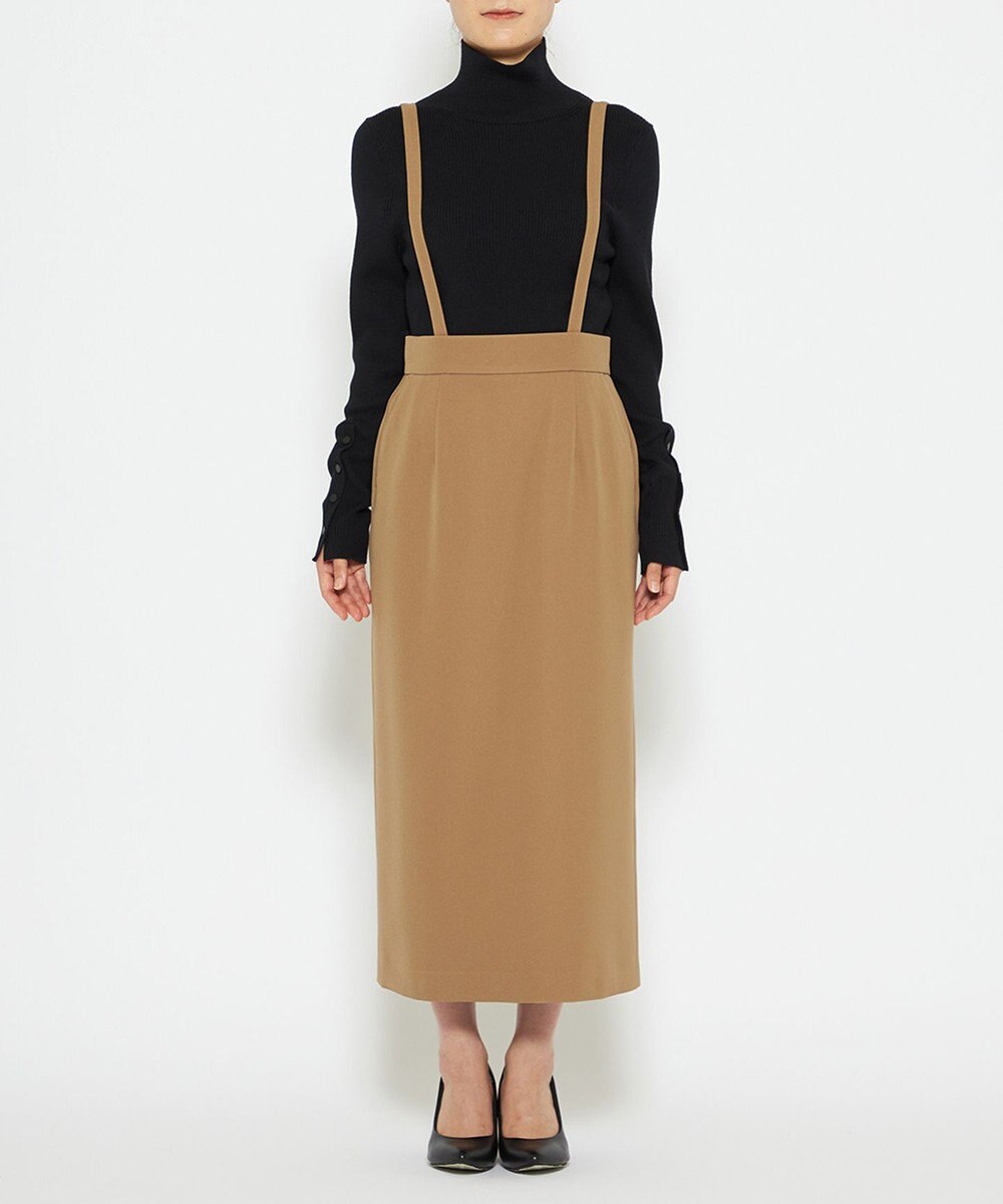 uncrave 【防しわ・UVカット・洗濯機洗い可】バルキーツイル スカート(サスペンダー付き)（uncrave STANDARD） 