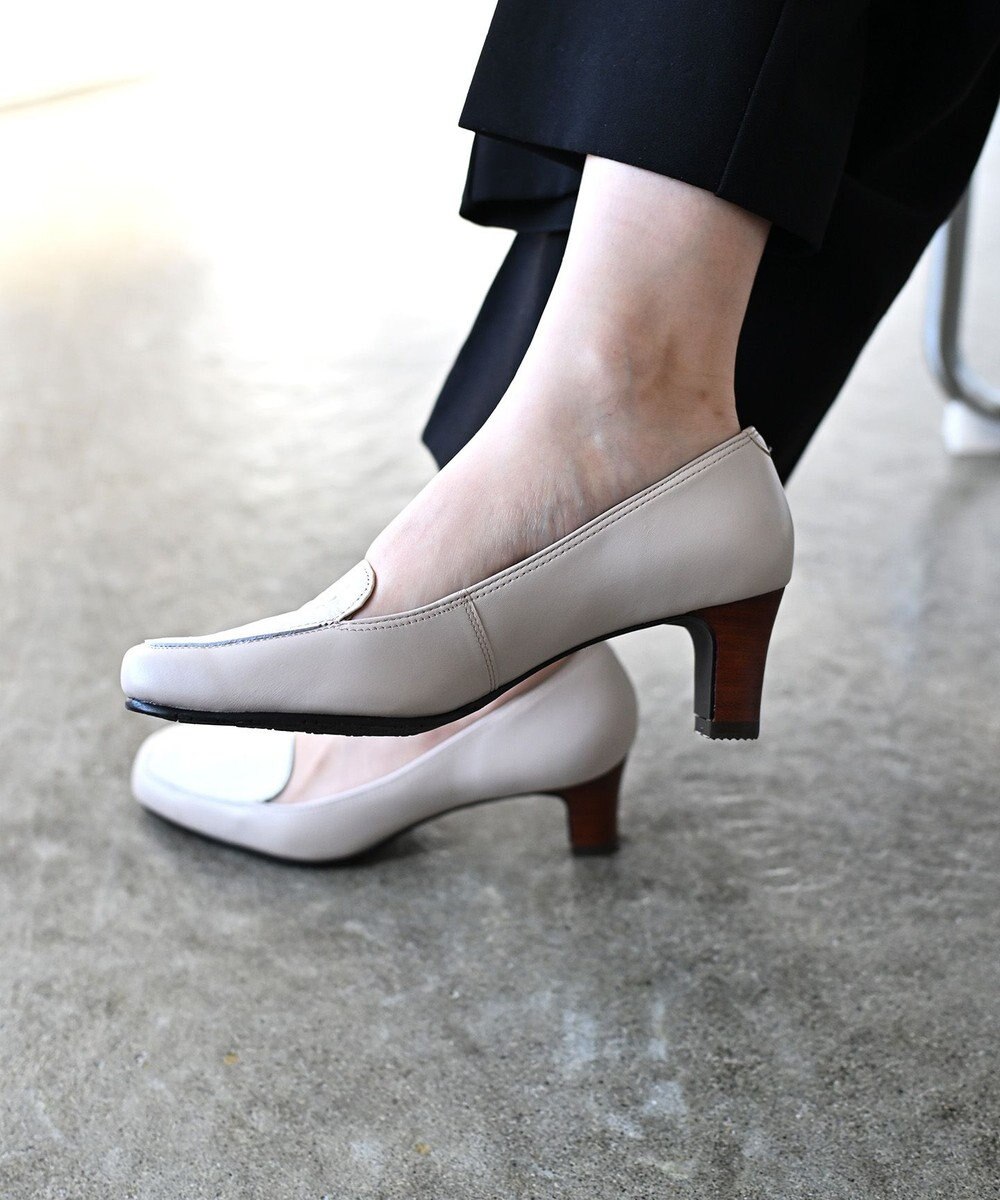 Pointer 日本製 クロコ型押しパンプス 